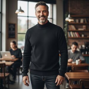 Bagazio Navy size large Sweater preppy rich old money Modern